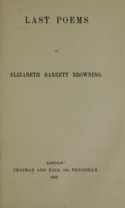 Cover of: Last poems by Elizabeth Barrett Browning