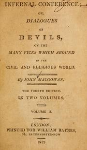 Cover of: Infernal conference: or, Dialogues of devils, on the many vices which abound in the civil and religious world