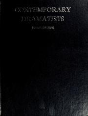 Cover of: Contemporary Dramatists