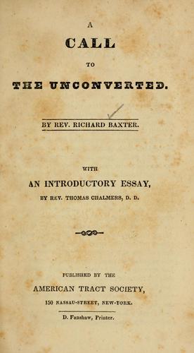 A call to the unconverted by Richard Baxter