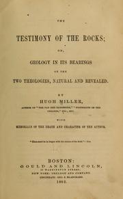 Cover of: The testimony of the rocks