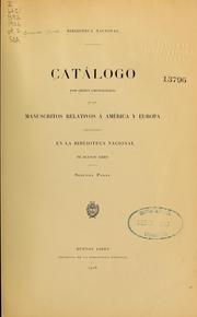 Cover of: Catálogo ... de los manuscritos relativos á América y Europa ...: Segunda parte