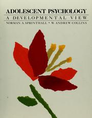 Cover of: Adolescent psychology by Norman A. Sprinthall