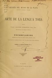 Cover of: Arte de la lengua toba: Con vocabularios...