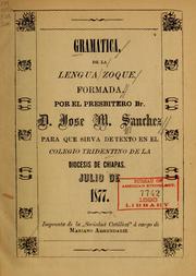 Cover of: Gramática de la lengua zoque