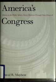Cover of: America's Congress by David R. Mayhew