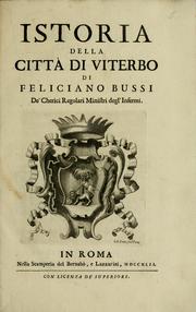 Cover of: Istoria della città di Viterbo