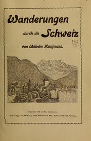 Cover of: Wanderungen durch die Schweiz