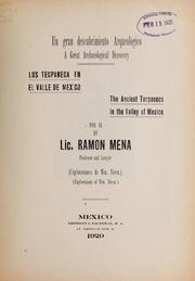 Cover of: Un gran descubrimiento arqueológico: los tecpaneca en el Valle de México
