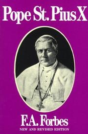 Cover of: Pope St. Pius the X by Frances Alice Forbes