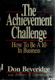 Cover of: The achievement challenge by Don Beveridge