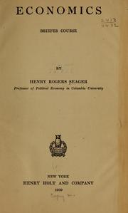 Cover of: Economics by Henry R. Seager