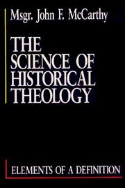 Cover of: The Science of Historical Theology: Elements of a Definition