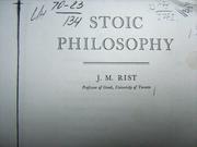 Cover of: Stoic philosophy