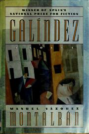 Cover of: Galíndez by Manuel Vázquez Montalbán