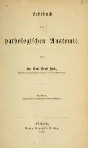 Lehrbuch der pathologischen Anatomie und Diagnostik by Carl Ernest Bock