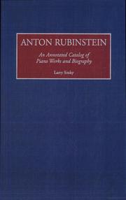 Cover of: Anton Rubinstein by 
