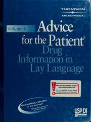 Cover of: USP DI: Advice for the patient : drug information in lay language