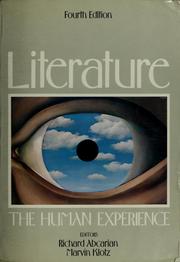 Literature, the human experience. Fourth edition cover