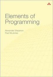 Cover of: Elements of programming