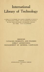 Cover of: Mediums: Catalogs, booklets & folders; Direct advertising; Management of general campaigns.