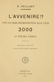 Cover of: L' avvenire!? by Edward Bellamy