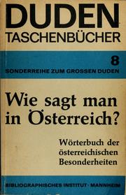 Cover of: Wie sagt man in Österreich? by Jakob Ebner