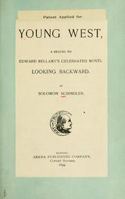 Cover of: Young West: a sequel to Edward Bellamy's celebrated novel, Looking backward.