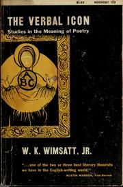 Cover of: The verbal icon by William K. Wimsatt