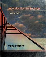 Cover of: Introduction to business by Joseph T. Straub