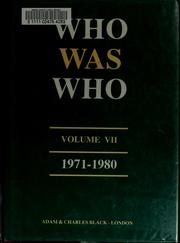 Cover of: Who Was Who