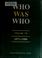 Cover of: Who Was Who