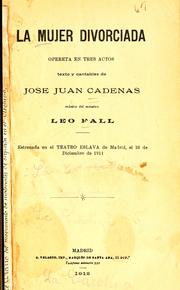 Cover of: La mujer divorciada: opereta en tres actos