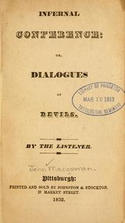 Cover of: Infernal conference: or, Dialogues of devils