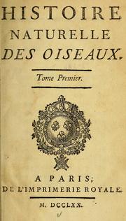 Cover of: Histoire naturelle des oiseaux