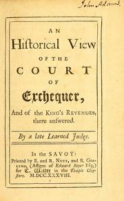 An historical view of the court of exchequer by Gilbert, Geoffrey Sir