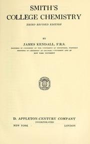 Cover of: Smith's college chemistry. by Alexander Smith