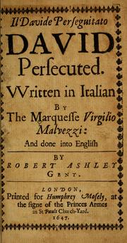 Cover of: David persecuted