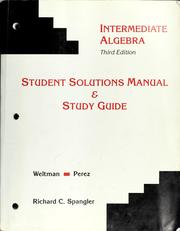 Cover of: Student solutions manual & study guide to accompany Intermediate algebra