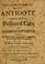 Cover of: A review and conclusion of the antidote against Mr. Baxter's palliated cure of church divisions