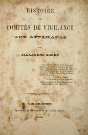 Cover of: Histoire des comités de vigilance aux Attakapas