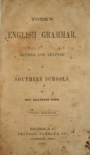 Cover of: York's English grammar by Brantley York
