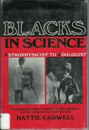 Cover of: Blacks in science by Hattie Carwell