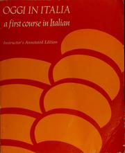 Cover of: Oggi in Italia: a first course in Italian