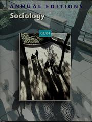 Cover of: Sociology, 03/04