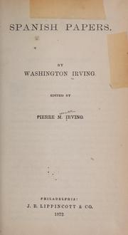Cover of: Spanish papers. by Washington Irving