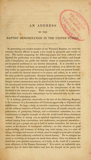 Cover of: Baptist triennial register | 