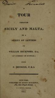 Cover of: A tour through Sicily and Malta by P. Brydone, P. Brydone