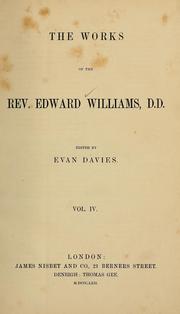 Cover of: The works of Edward Williams by Edward Williams