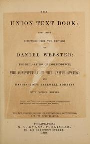 Cover of: The Union text book by Daniel Webster